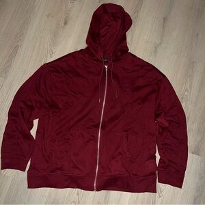 ASOS Burgundy Zip-Up Hoodie – Women’s Size L